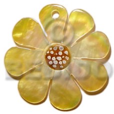 30mm graduated yellow hammershell flower 30mm graduated yellow hammershell flower