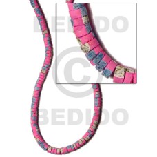4-5mm coco heishe bright pink
