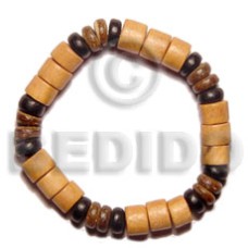 Elastic wood and coco bracelet Elastic wood and coco bracelet