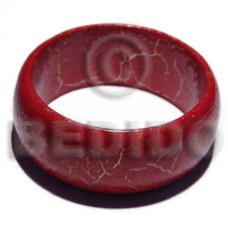 Natural wood bangle in red Natural wood bangle in red