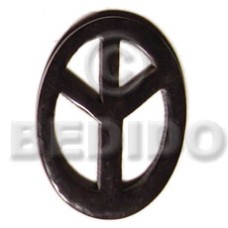 Horn peace sign 45mm Horn peace sign 45mm