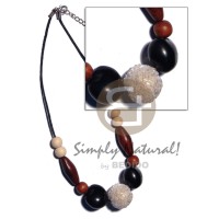 20mm round wrapped wood beads