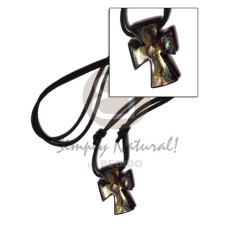 35mm inlaid paua abalone cross 35mm inlaid paua abalone cross