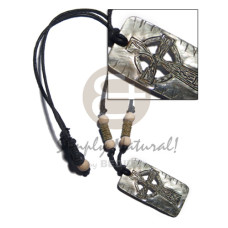 45mmx35mm carved blacklip cross on 45mmx35mm carved blacklip cross on