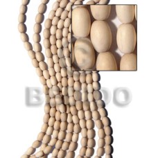 Natural white wood oval 8x10mm Natural white wood oval 8x10mm