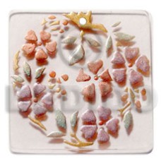 Square 35mm clear white resin Square 35mm clear white resin