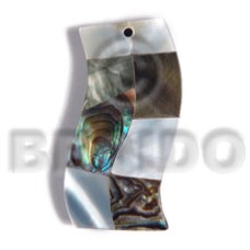 45mmx22mm laminated wavy paua blacklip shell 45mmx22mm laminated wavy paua blacklip shell