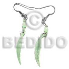 Dangling 10x40mm pastel green hammershell