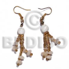 Dangling glass beads and buri Dangling glass beads and buri