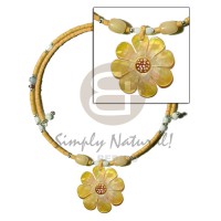 Orange 2-3mm coco heishe wire