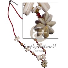 Red glass beads white Red glass beads white