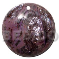 40mm round violet oyster shell 40mm round violet oyster shell