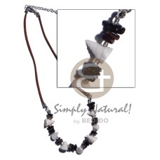 Leather thong vertagus shell Leather thong vertagus shell