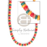 4-5mm coco pokalet tan grn red mango orange