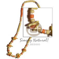 Yelloorange 4-5mm coco heishe c Yelloorange 4-5mm coco heishe c