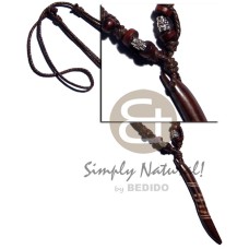 Tribal carved 80mmx10mm wooden Tribal carved 80mmx10mm wooden