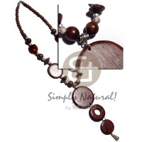 Round woods beads brown