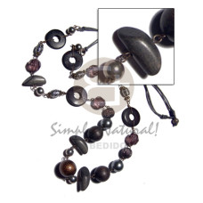 Asstd wood beads in ash Asstd wood beads in ash