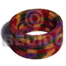Natural wood bangle in multicolored Natural wood bangle in multicolored