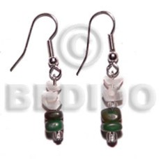 Dangling crazy cut shell green horn