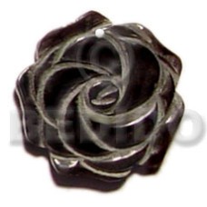 Rose carving black pin 40mm
