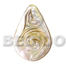 Mop teardrop carving 40mm Mop teardrop carving 40mm