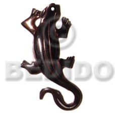 Black tab lizard carving 50mm Black tab lizard carving 50mm