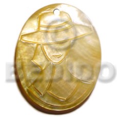 Oval mop hat lady Oval mop hat lady