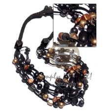 5 graduated layers black satin 5 graduated layers black satin