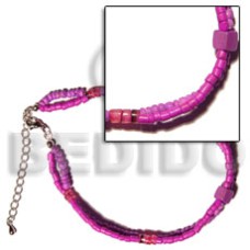 2 rows violet 2-3mm coco 2 rows violet 2-3mm coco