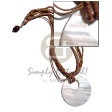 45mm round natural kabibe shell