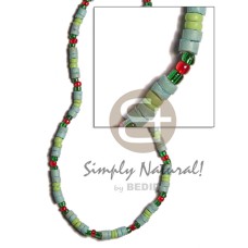 4-5mm aqua green coco heishe