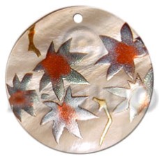 Round 40mm hammershell handpainted Round 40mm hammershell handpainted