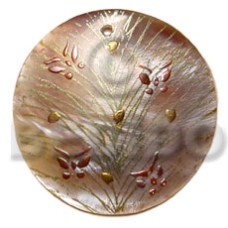 Round 40mm hammershell handpainted