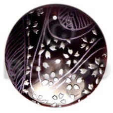 Round 40mm blacktab handpainted