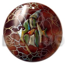 Round 40mm blacktab handpainted