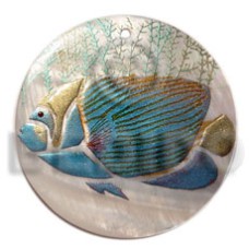 Round 40mm hammershell handpainted Round 40mm hammershell handpainted