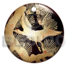 Round 40mm blacktab handpainted