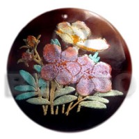 Round 40mm blacktab handpainted