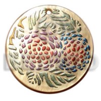 Round 40mm hammershell handpainted