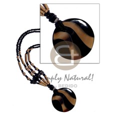 Round 50mm black horn golden horn Round 50mm black horn golden horn