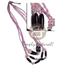 4 rows pink cut beads 4 rows pink cut beads