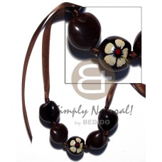 Kukui nuts ribbon choker Kukui nuts ribbon choker