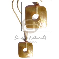 Leather thong 40mm sq. brownlip Leather thong 40mm sq. brownlip