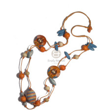 2 rows orange wax cord 2 rows orange wax cord