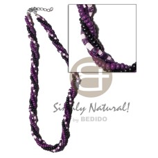 Twisted 4 rows-2-3mm coco heishe