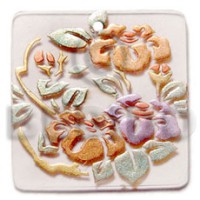 40mm square clear white resin