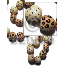 Kukui seeds in animal print Kukui seeds in animal print