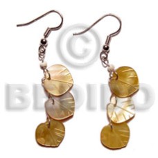 Dangling 15mm triple brownlip heart