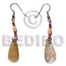 Dangling 25mmx10mm brownlip teardrop Dangling 25mmx10mm brownlip teardrop